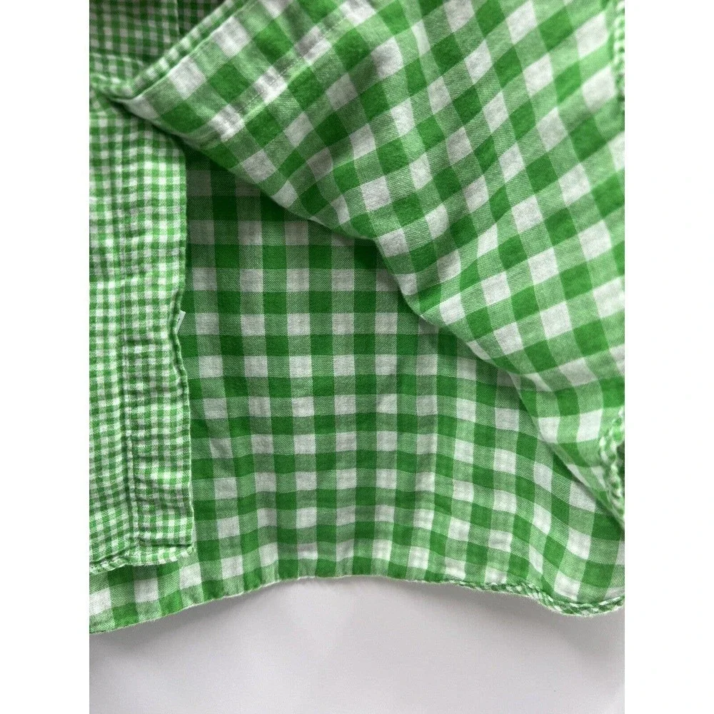 Polo Ralph Lauren Men’s L/S Lined Cotton Green & White Button Front Short XL